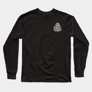 Monster House Records Crest White - Back Logo Long Sleeve T-Shirt
